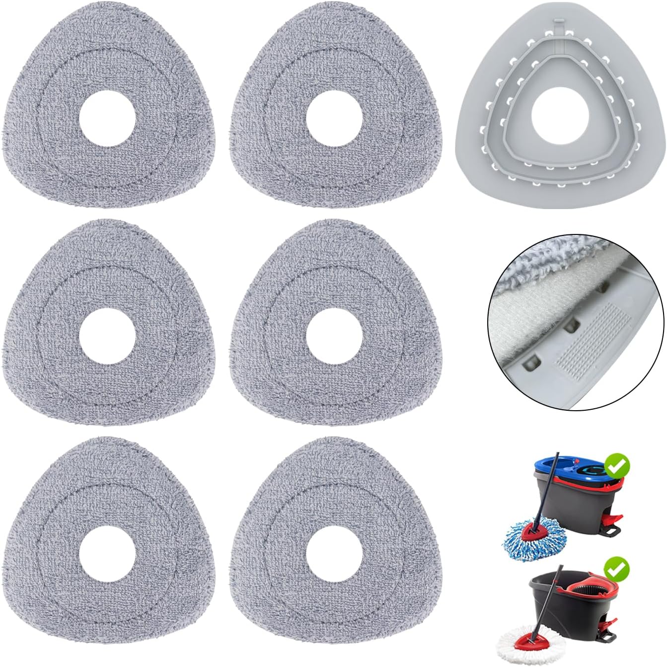 Sgizoku Spin Mop Refill for Vileda and Ocedar Systems