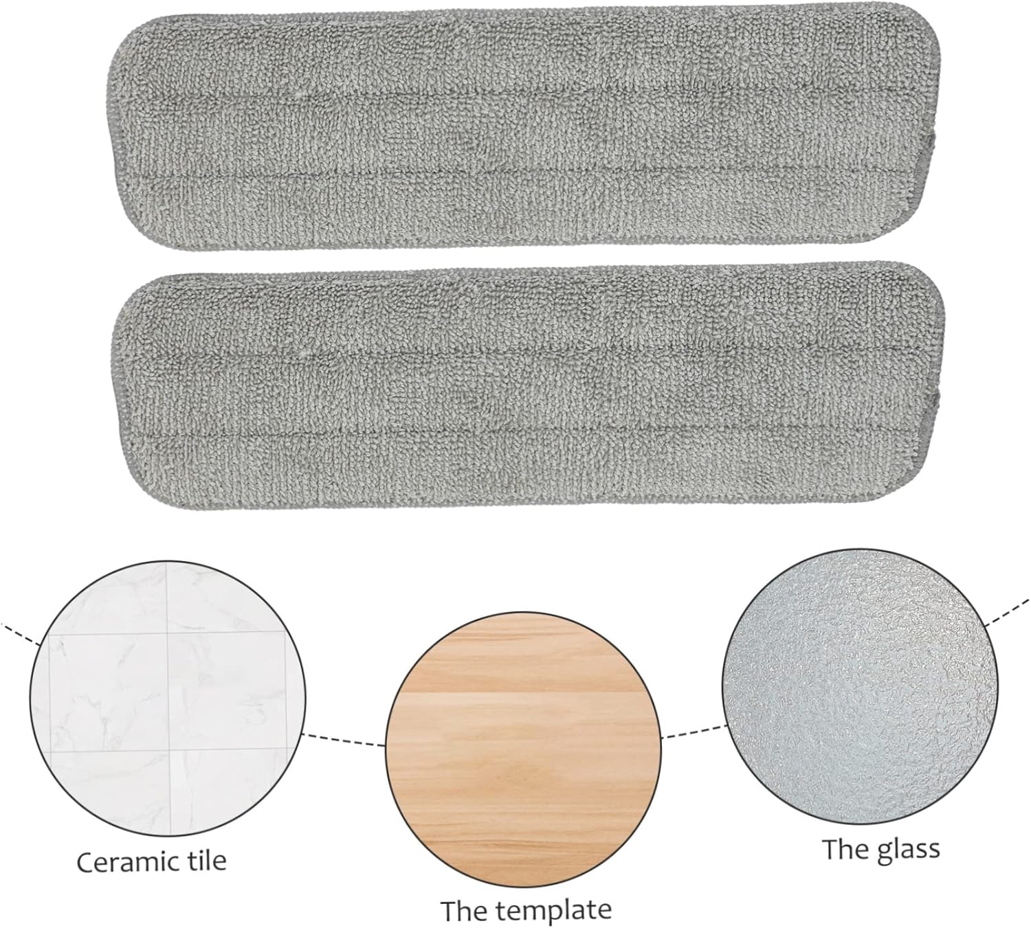 Ipetboom 5pcs Microfiber Mop Pads Reusable Floor Cleaning Heads 1