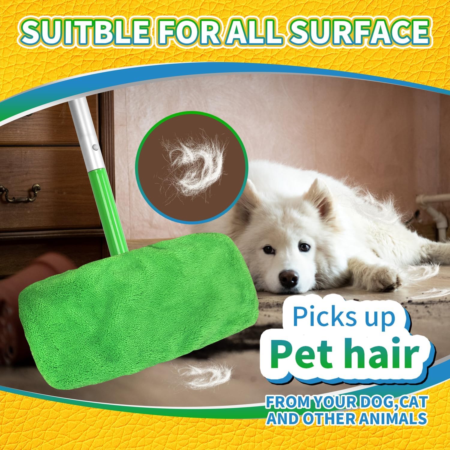 ZHAYAO 5 Pack Reusable Chenille Swiffer Mop Pads