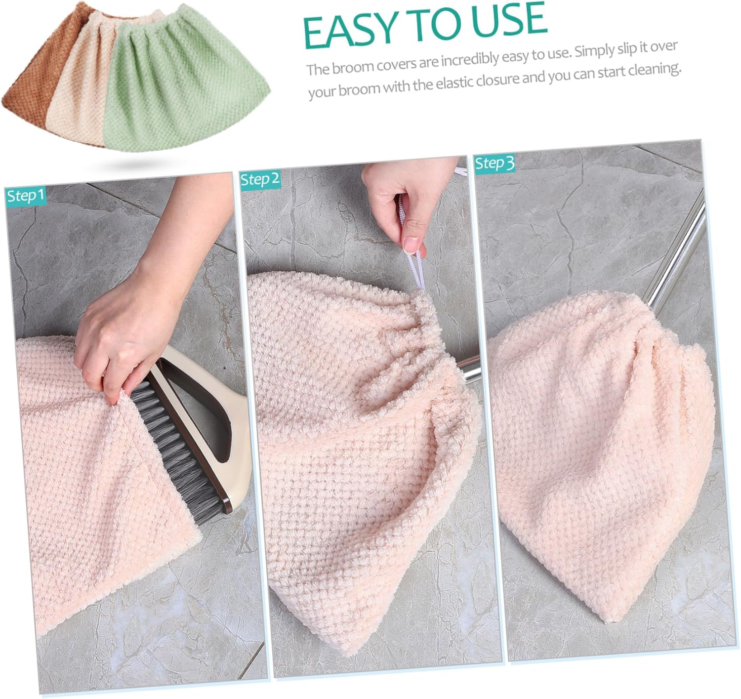 CALLARON Durable Washable Mop Pad Covers Set