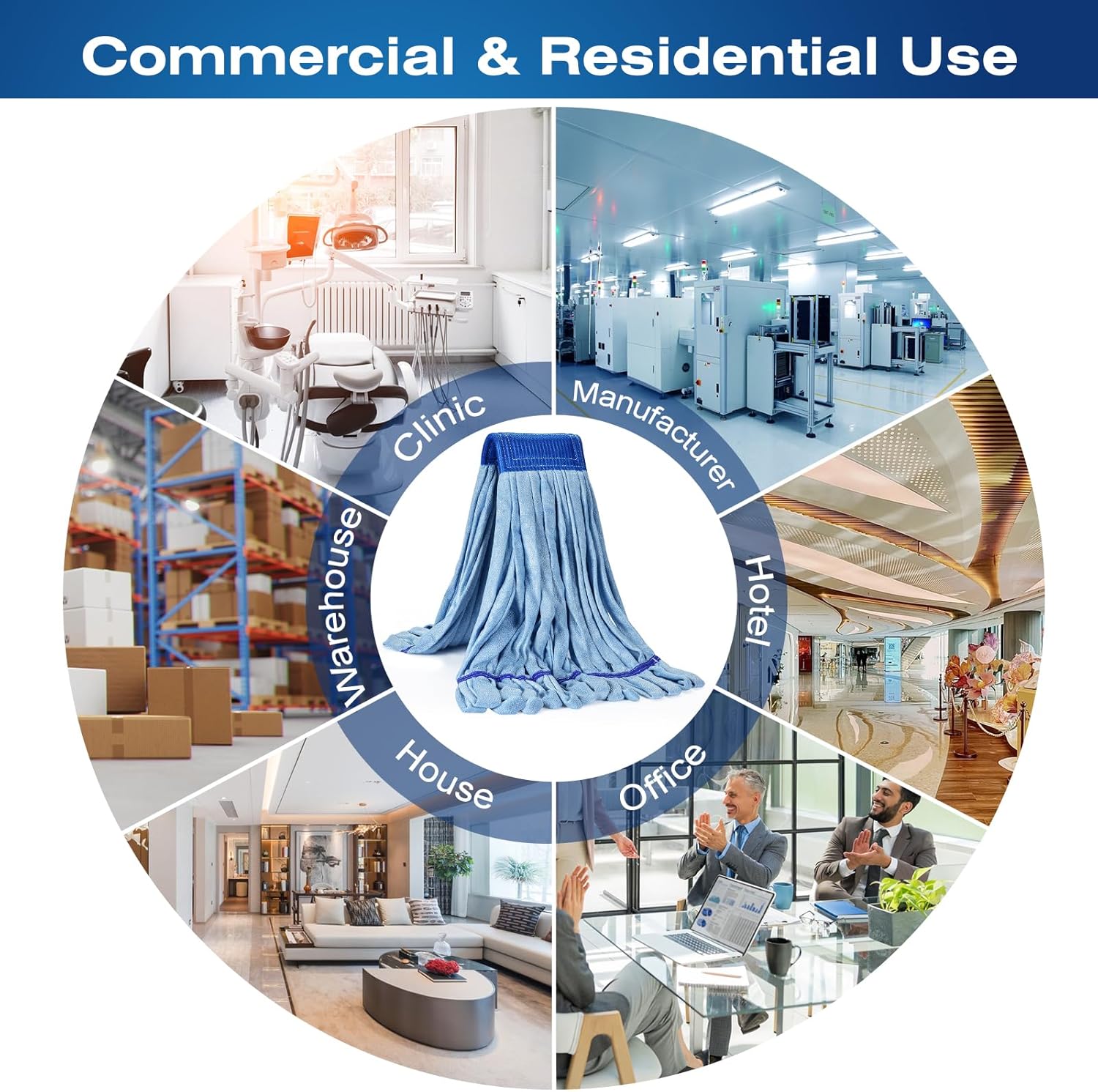 Matthew Cleaning Microfiber Tube Mop Replacement 3 Pack