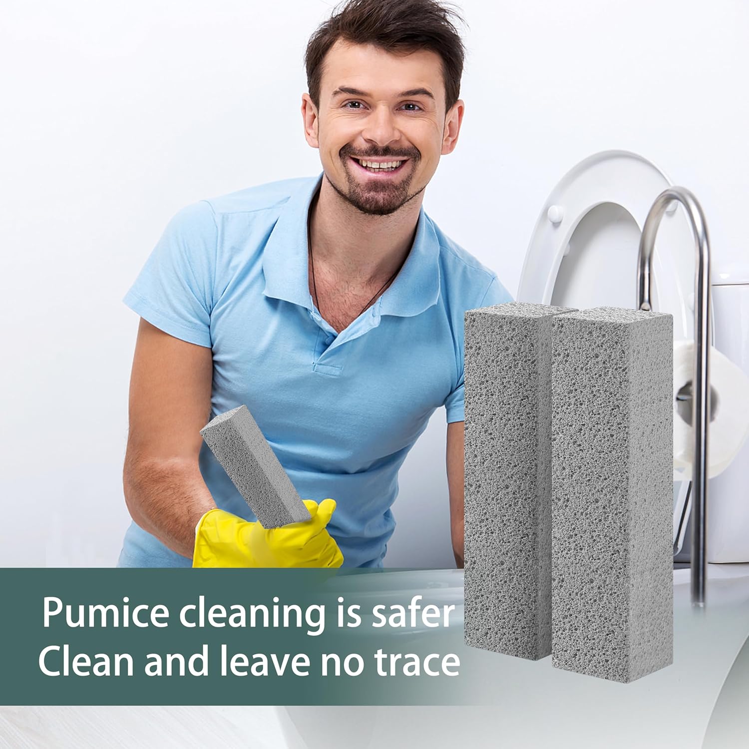 Melfluo 6 Pack Pumice Stone Toilet Cleaner