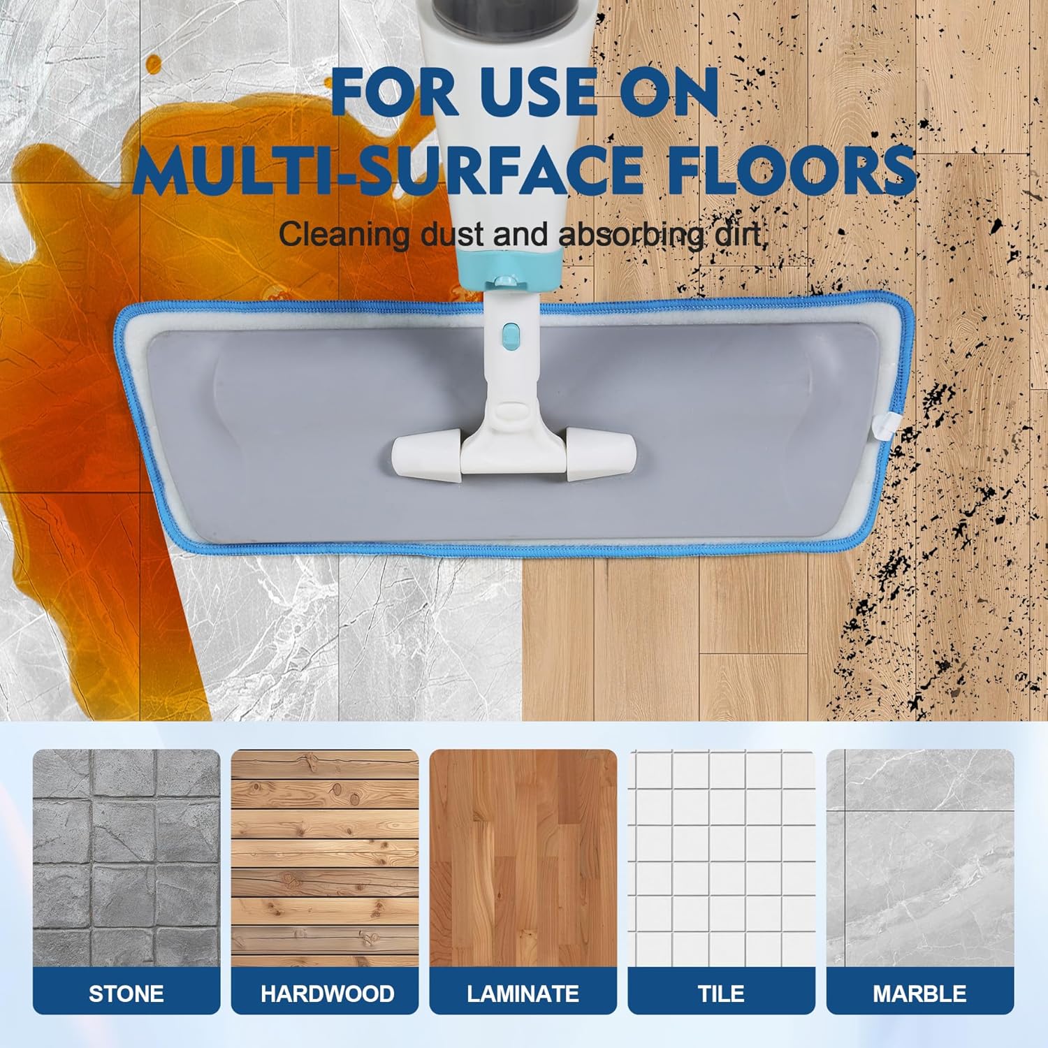 3 Pack Microfiber Mop Pads Refill for All Spray Mops
