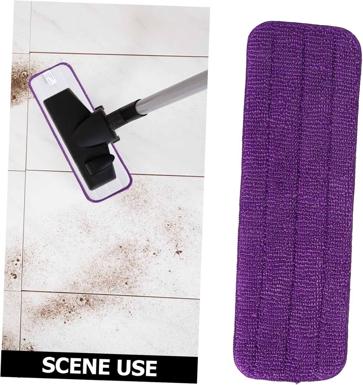 2PCS Microfiber Mop Head Replacement for Efficient Floor Cleaning