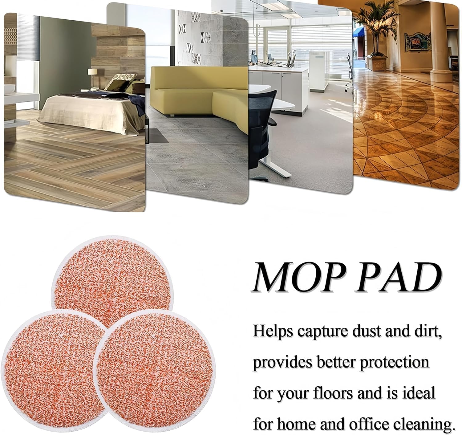 SavStor Replacement Mop Pads for Bissell Spin Wave 16-Pack Orange