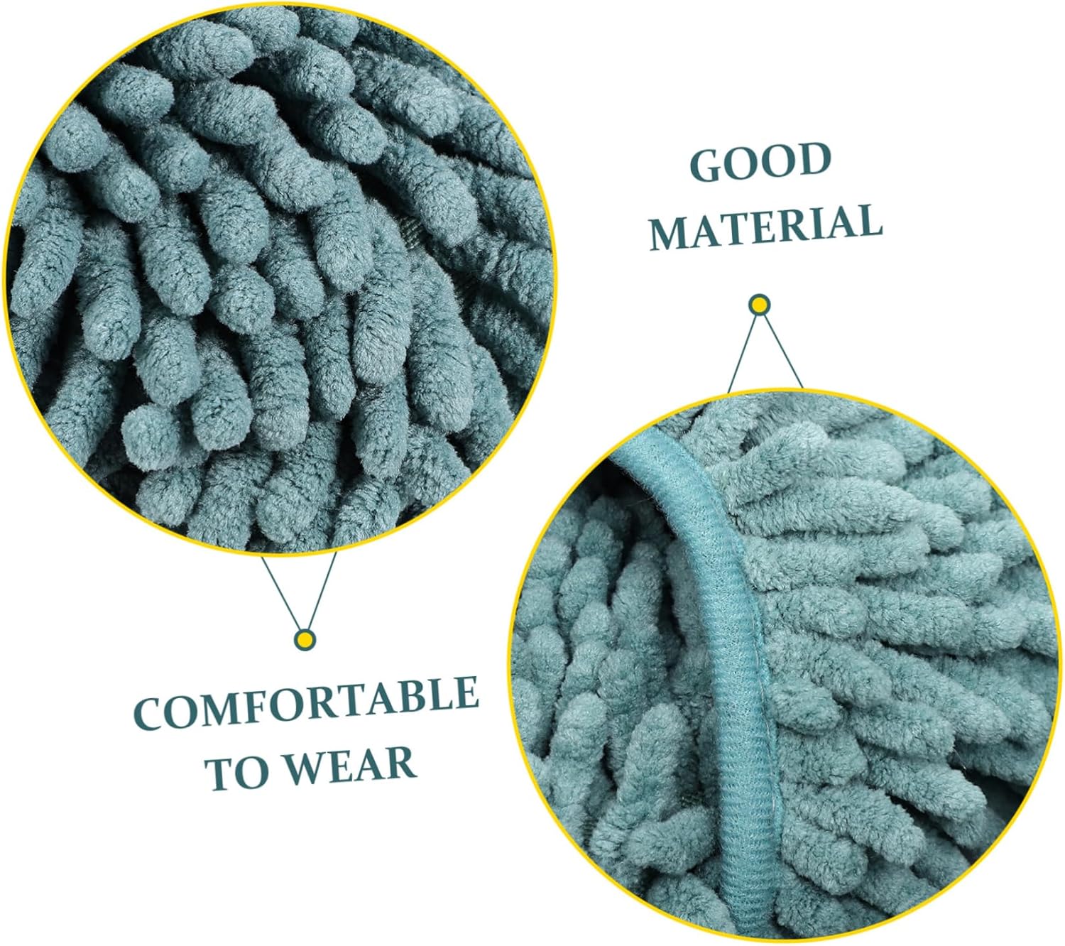 Sherchpry Reusable Chenille Mop Slippers for Floor Cleaning