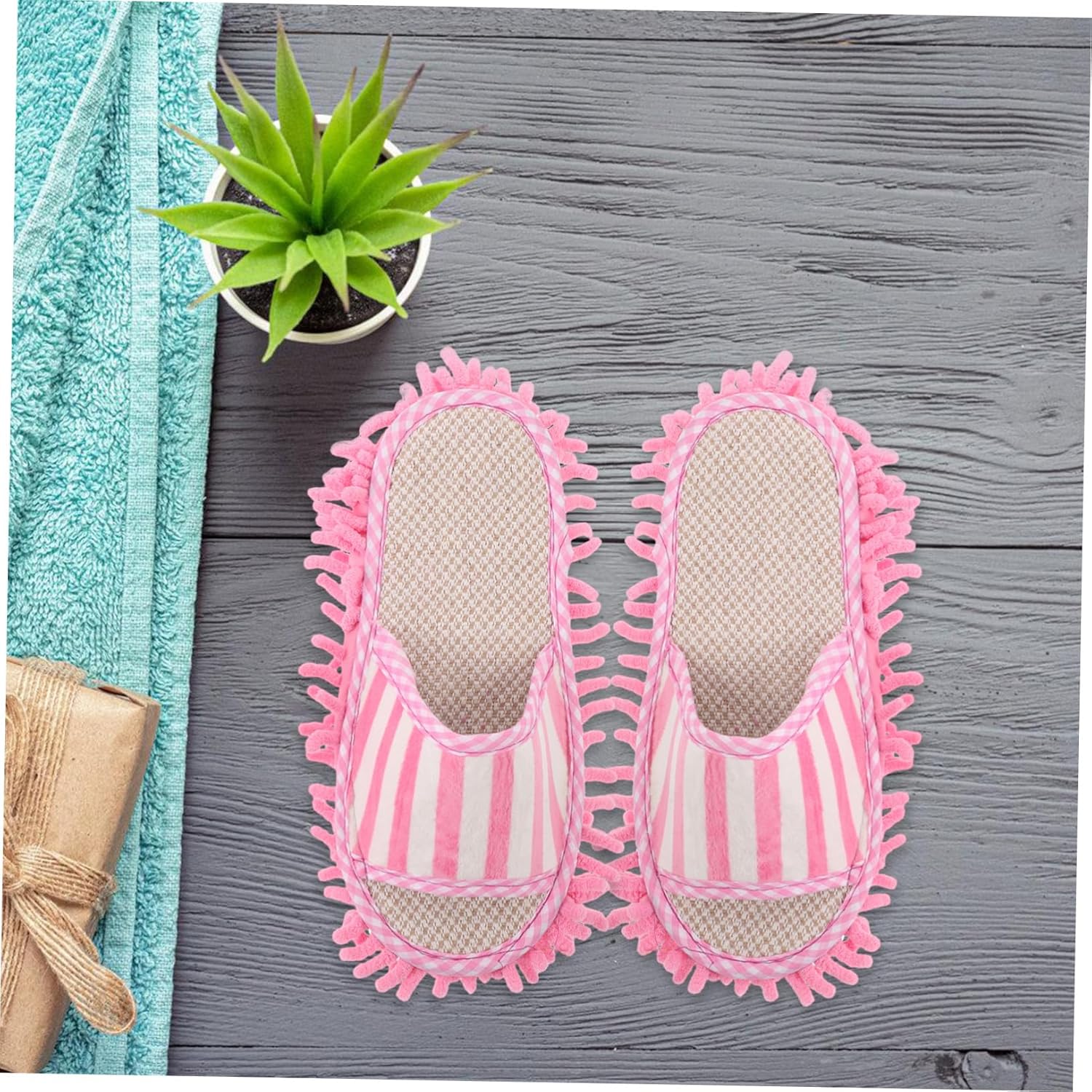 1 Pair Minkissy Mop Slippers for Women