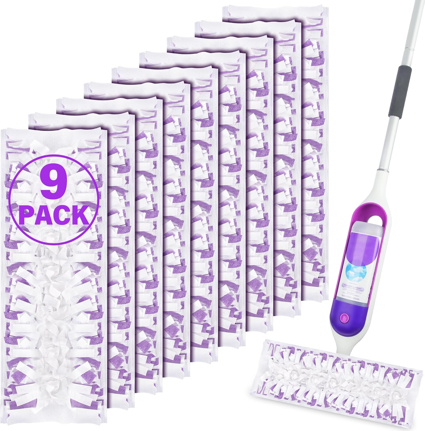 9 Count Disposable Mop Pads Refills for Swiffer PowerMop