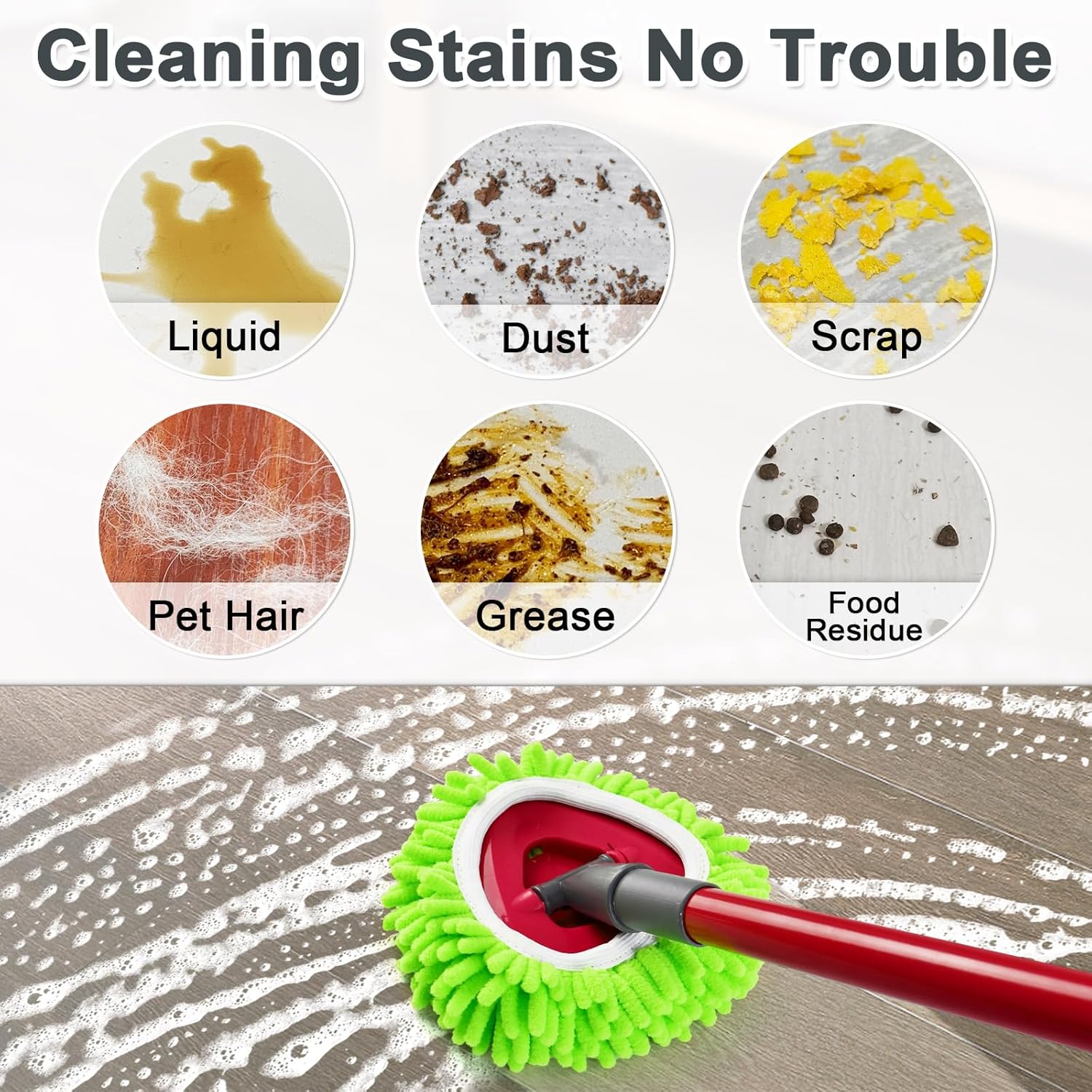 DLAIMI 6 Pack Spin Mop Replacement Heads