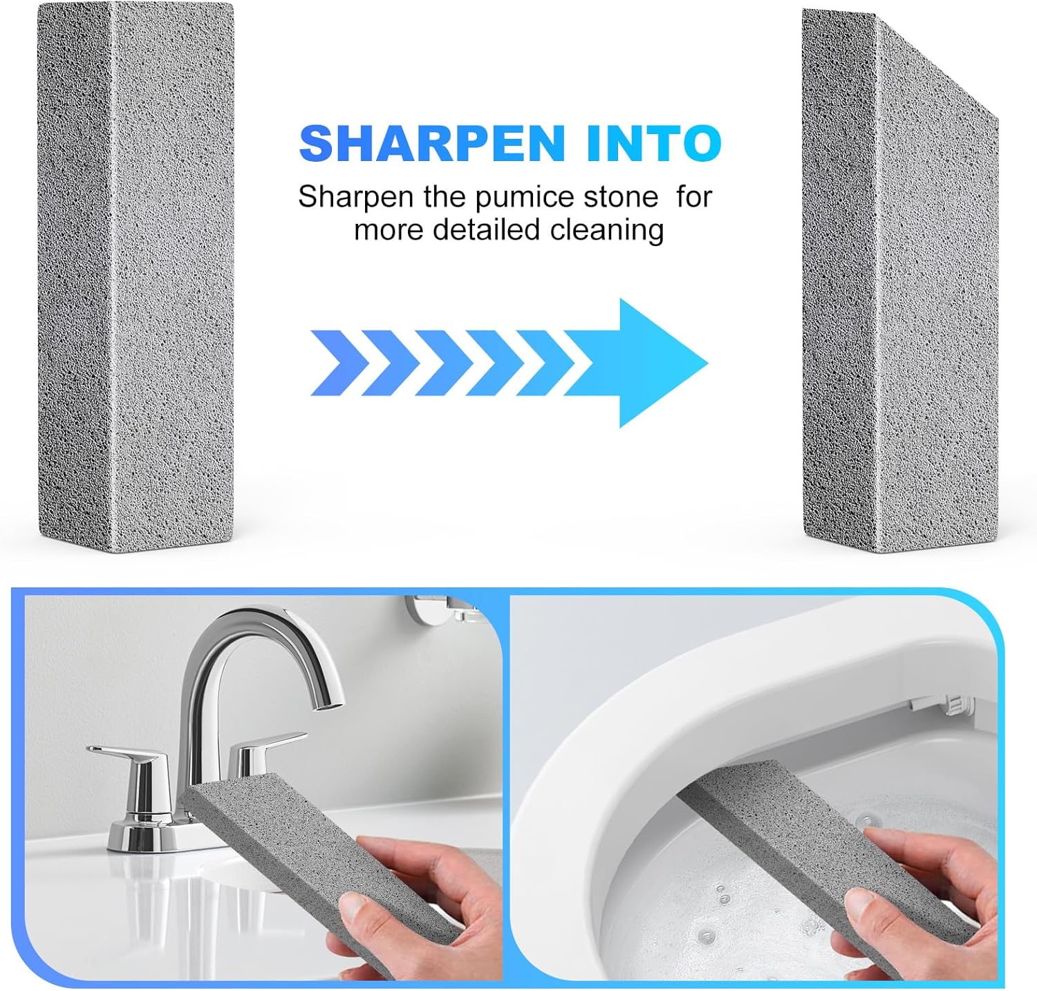 Cnigrpl Pumice Stone Toilet Cleaner 2Pack with Long Handle 1
