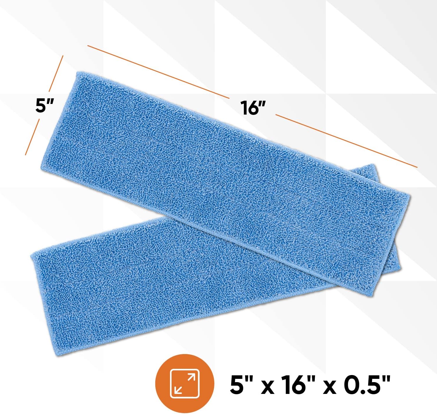 Superio Microfiber Mop Refill 16 Inch Blue 12 Pack