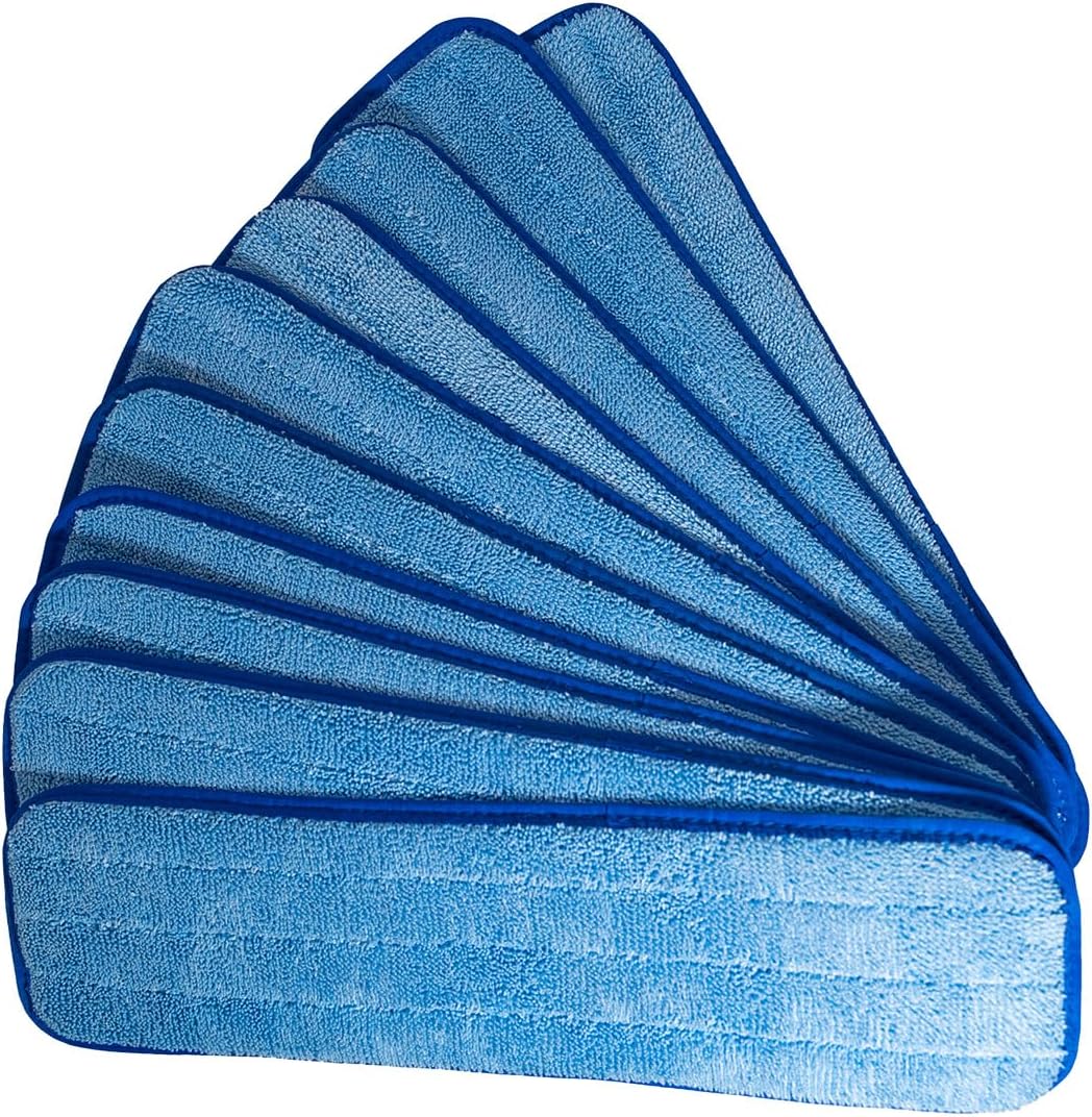 18 Inch Microfiber Mop Pads 10-Pack Reusable
