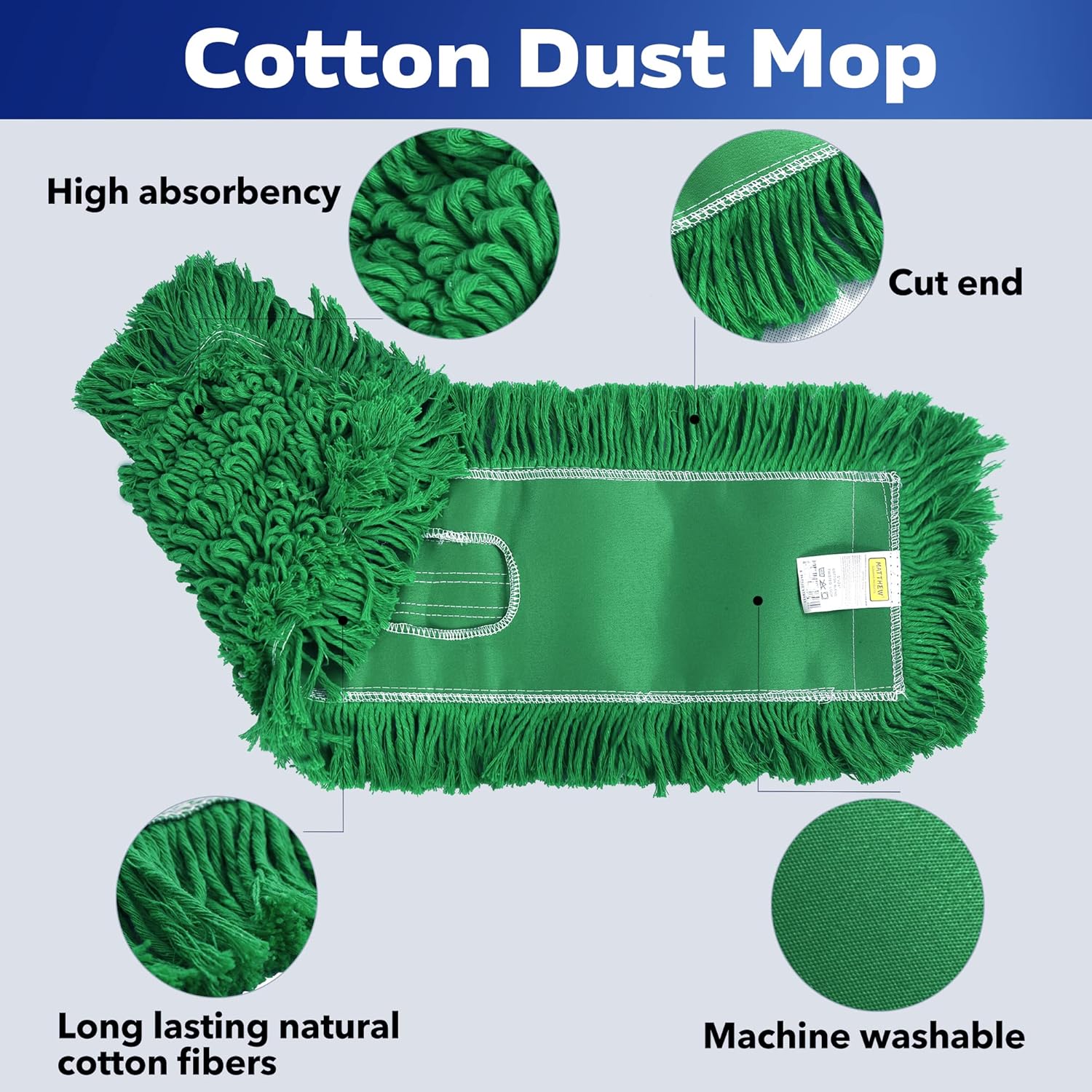 L Luke Supply Matthew Cleaning 24 Cotton Dust Mop Refill 3 Pack
