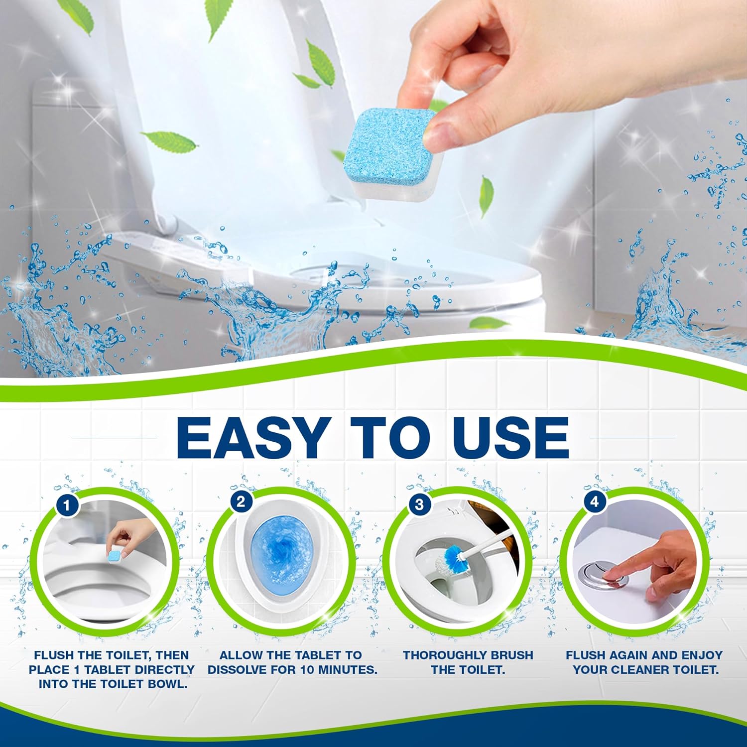 True Fresh Toilet Bowl Cleaner Tablets 24-Pack 1 Year Supply