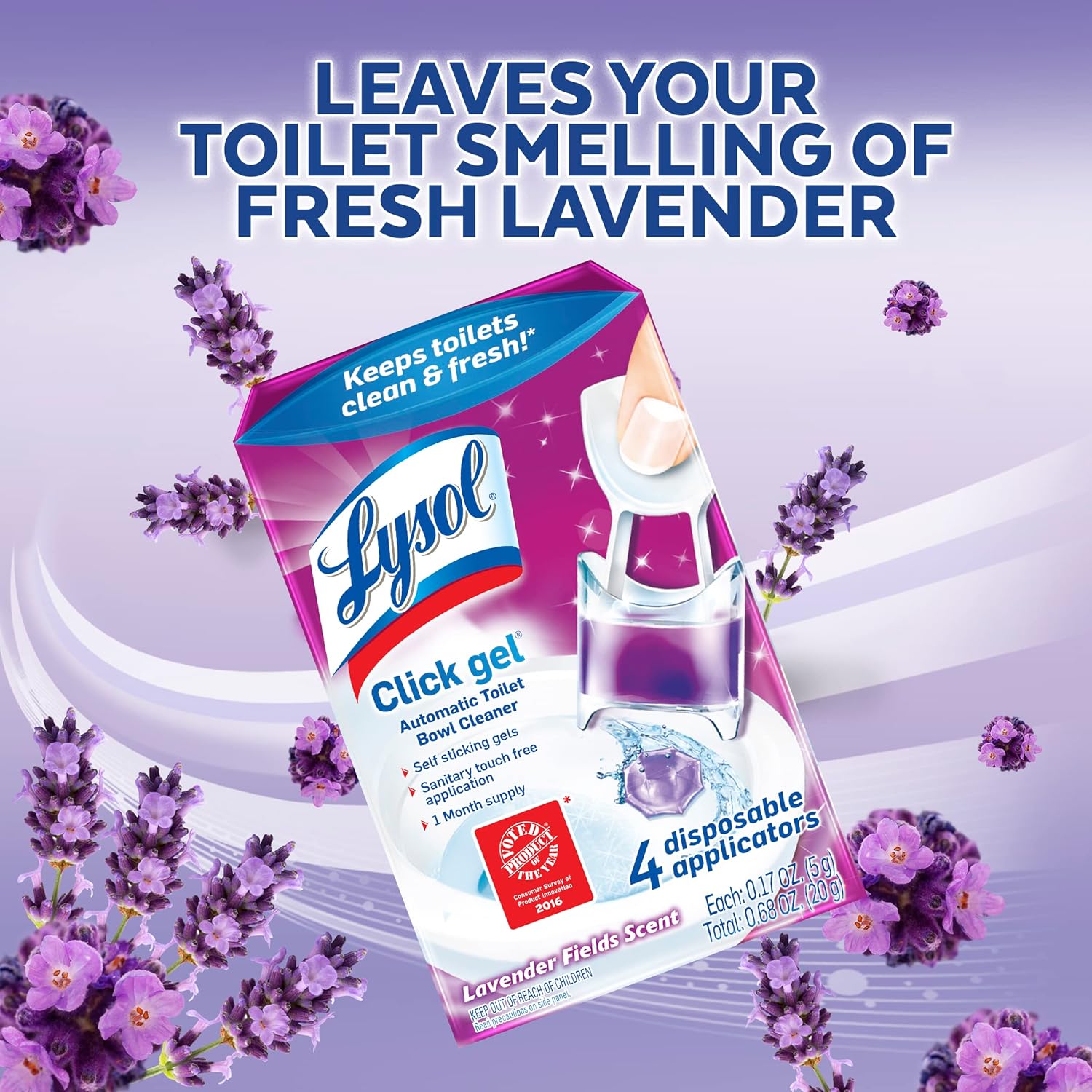 Lysol Toilet Bowl Cleaner Lavender Pack of 4