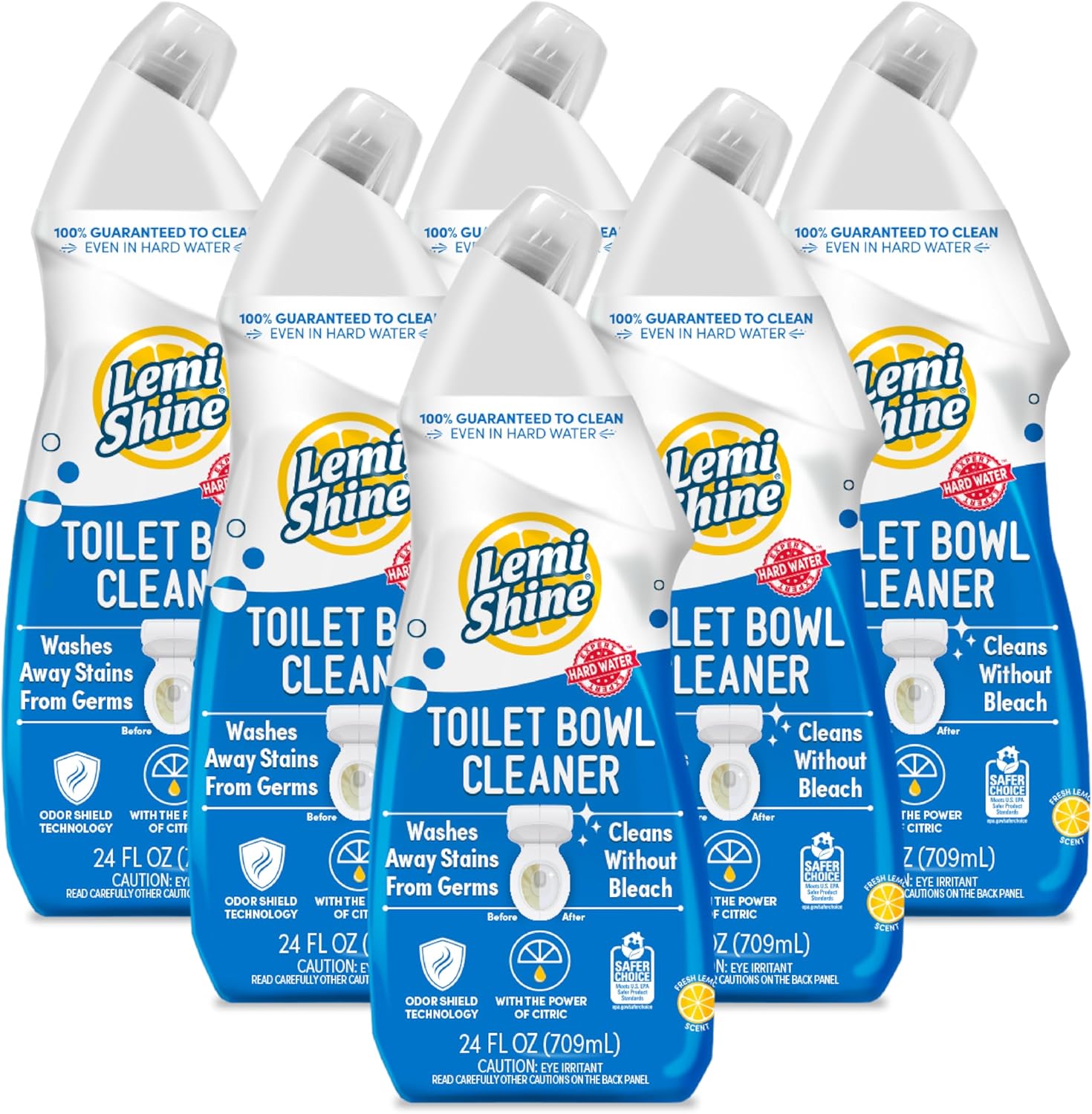 Lemi Shine Toilet Bowl Cleaner Bleach-Free 6 Pack