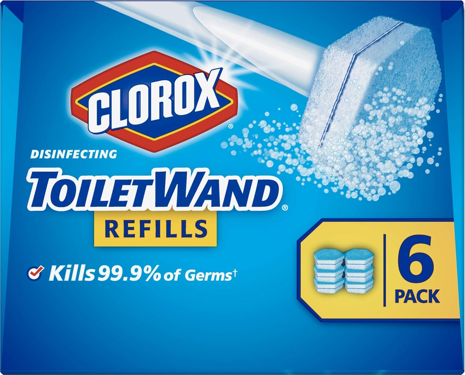 Clorox Wand Heads 6 Count for Powerful Toilet Cleaning