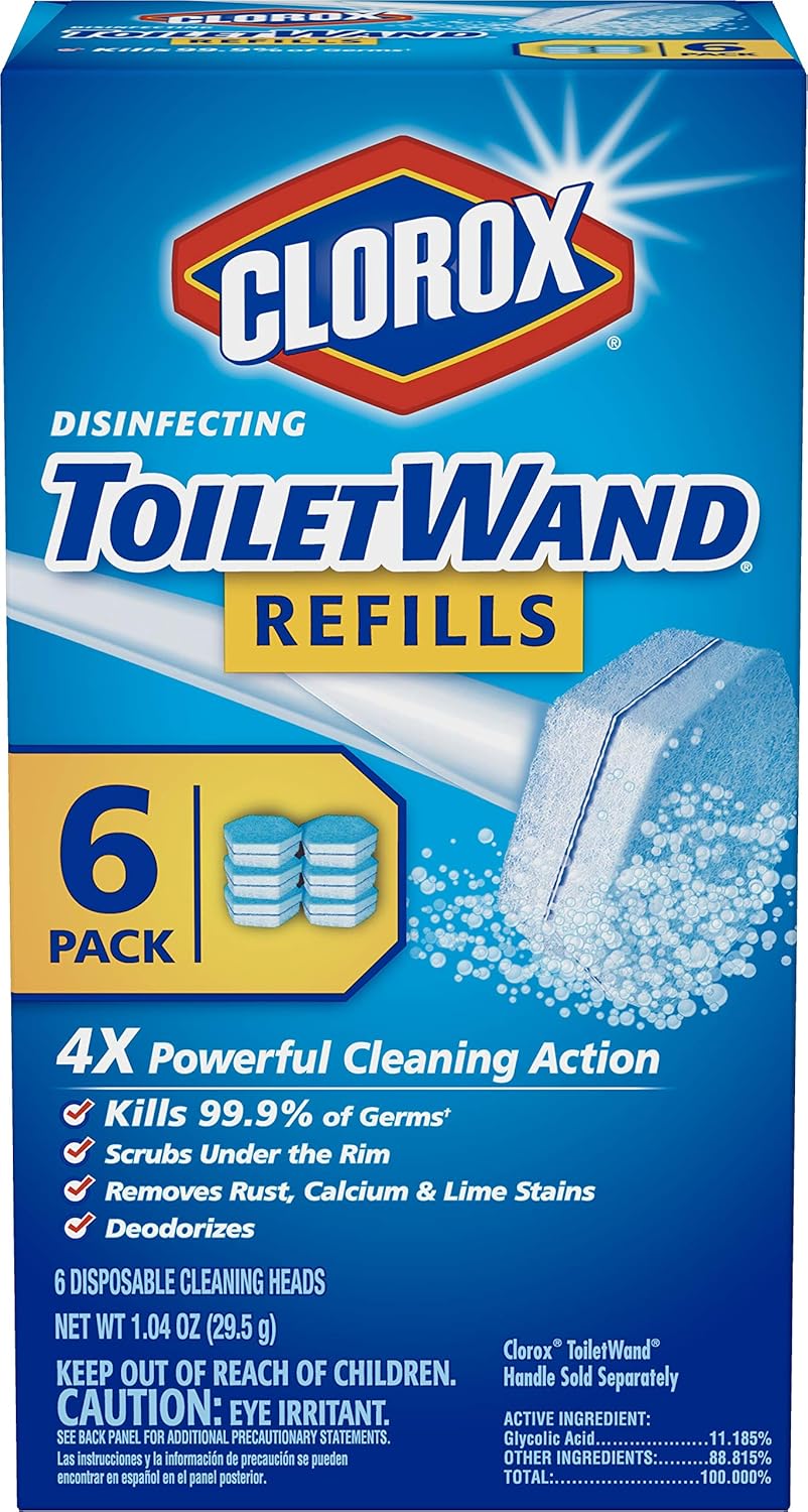 Clorox Wand Heads 6 Count for Powerful Toilet Cleaning