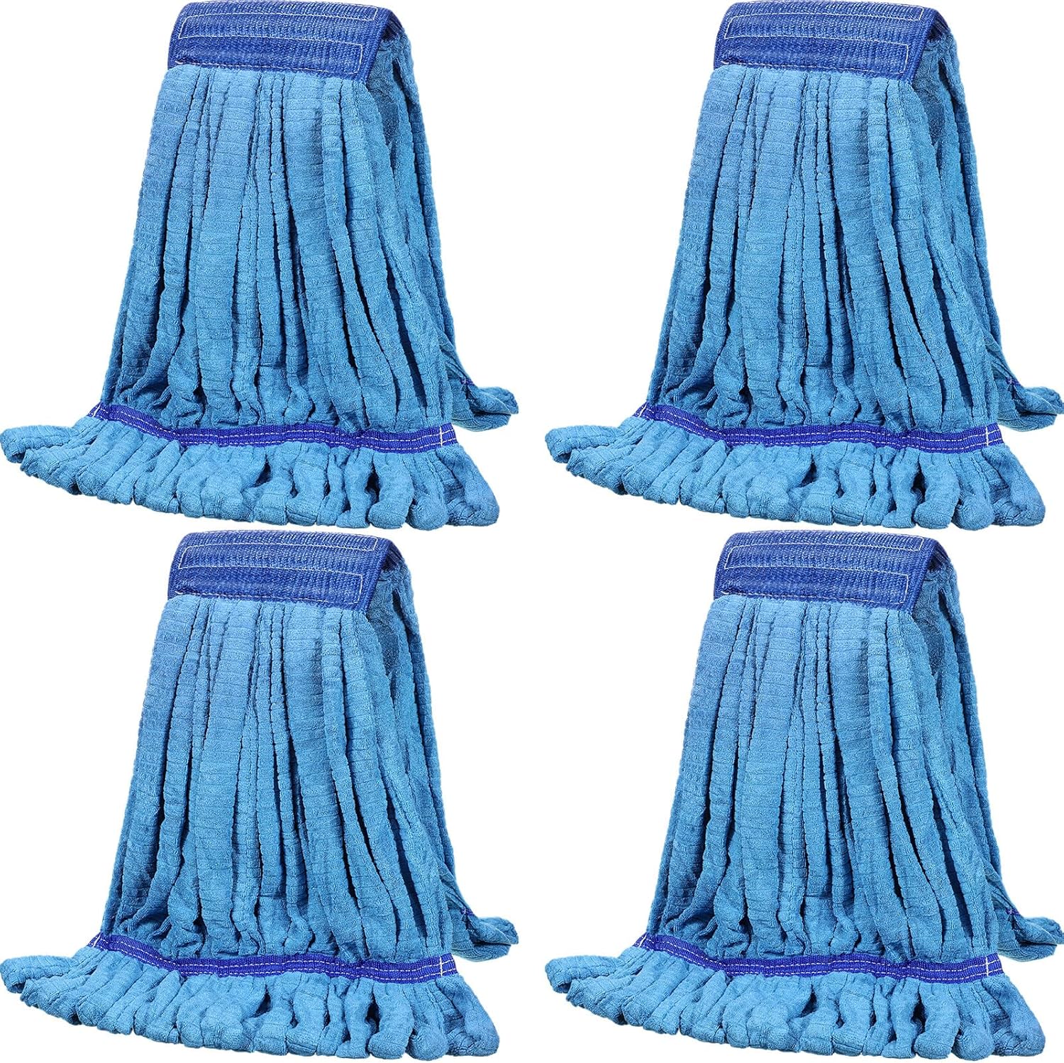 Lallisa 4 Pcs Medium Blue Microfiber Mop Heads Refill
