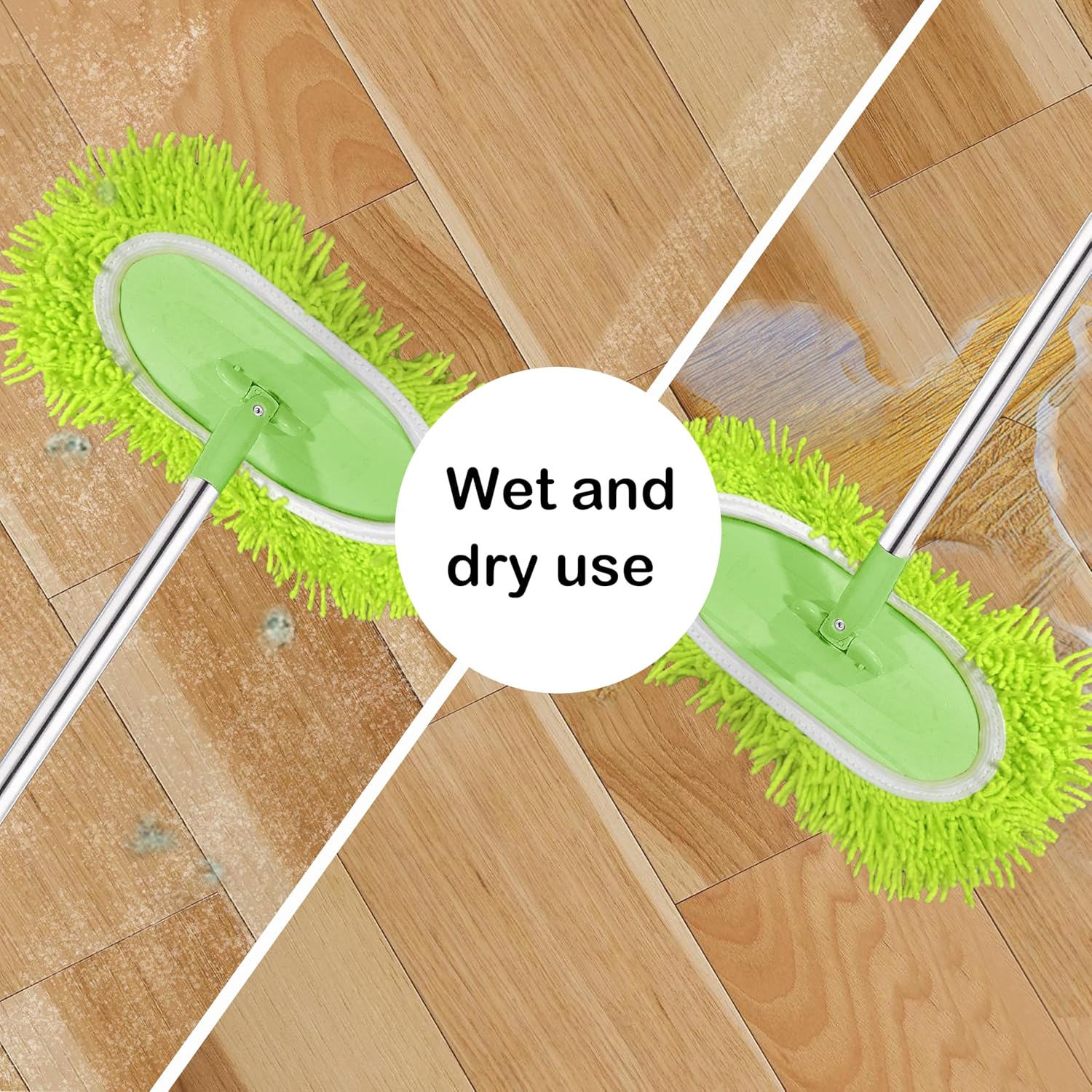 Rwotlls Reusable Microfiber Mop Pads 4 Pack Green