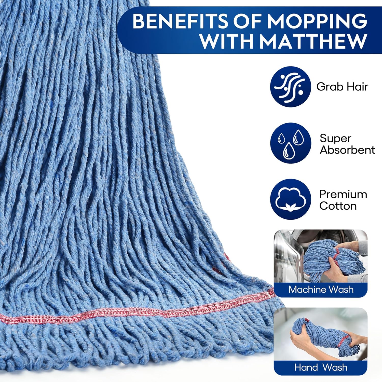 L Luke Supply Matthew Cleaning 20oz Mop Head Refill Pack of 6