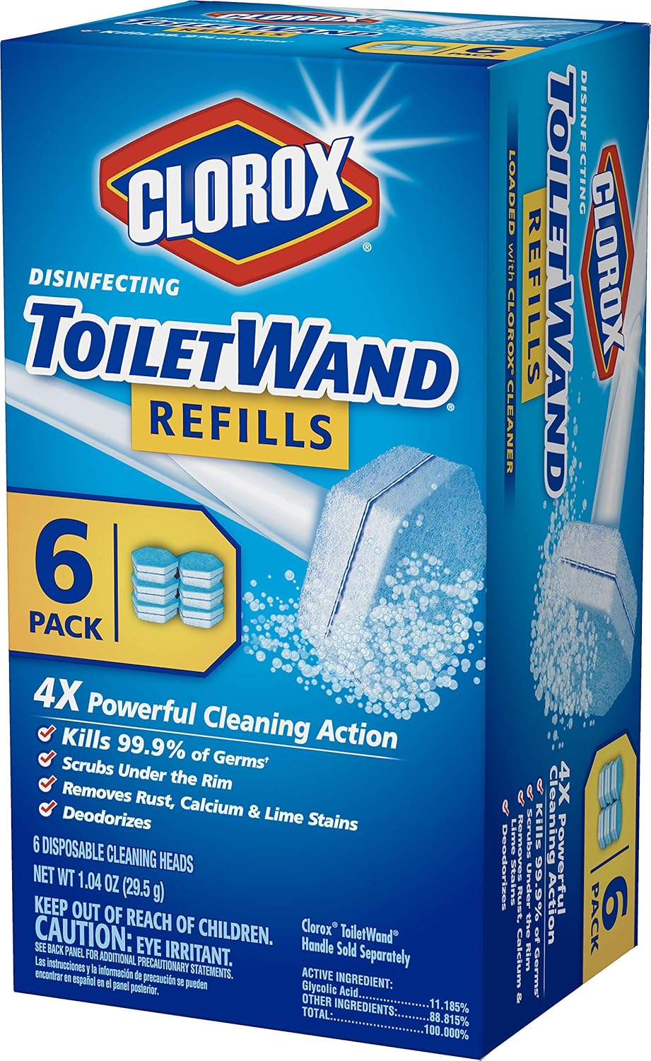 Clorox Wand Heads 6 Count for Powerful Toilet Cleaning