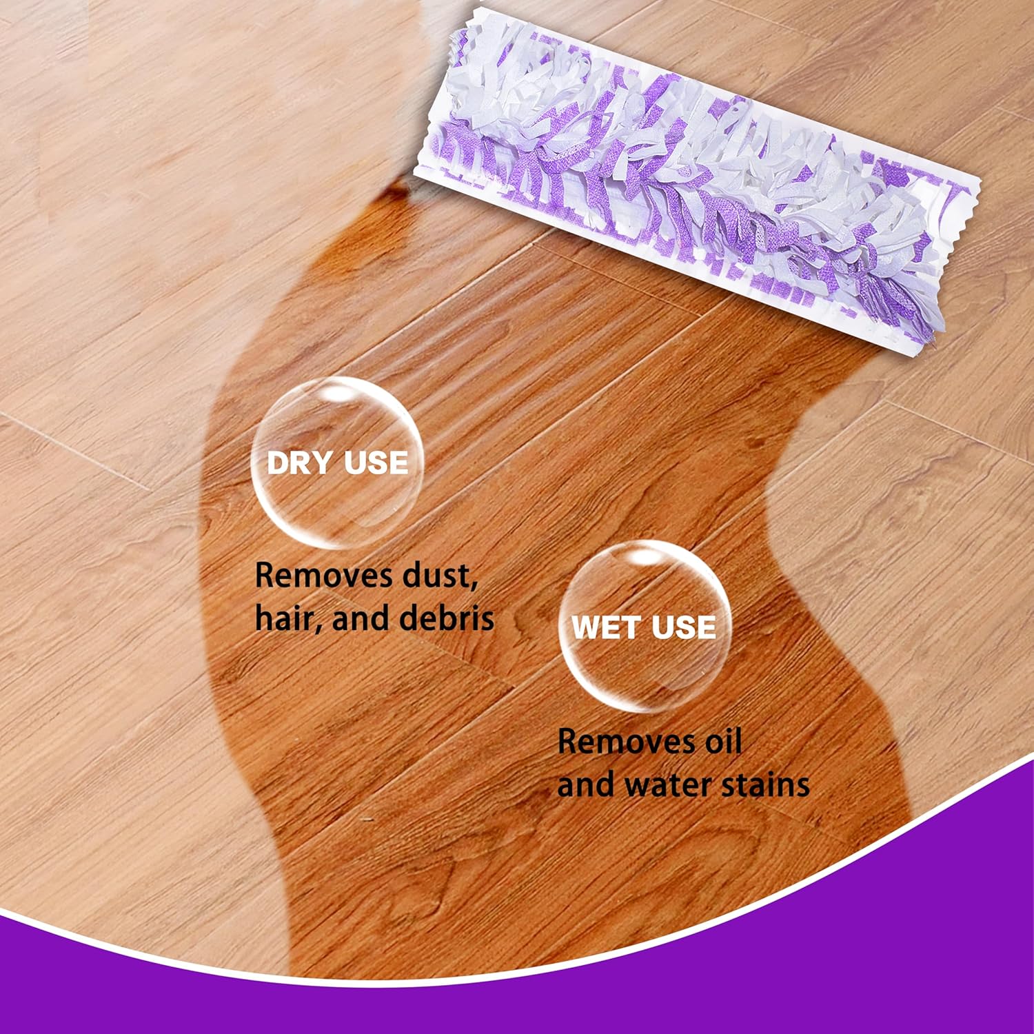 Disposable Mopping Pad Refills for PowerMop 20 Pack Purple