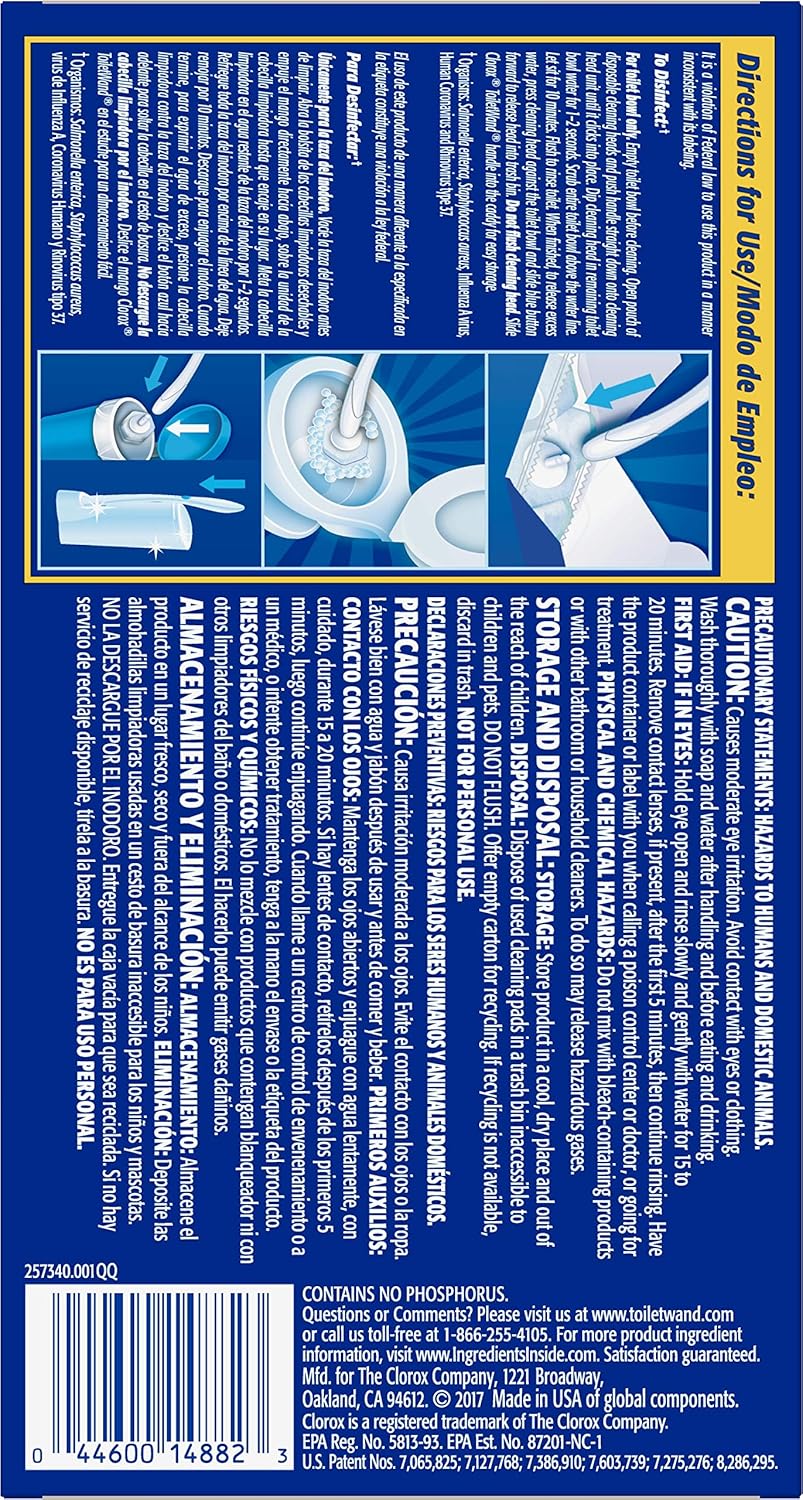 Clorox Wand Heads 6 Count for Powerful Toilet Cleaning