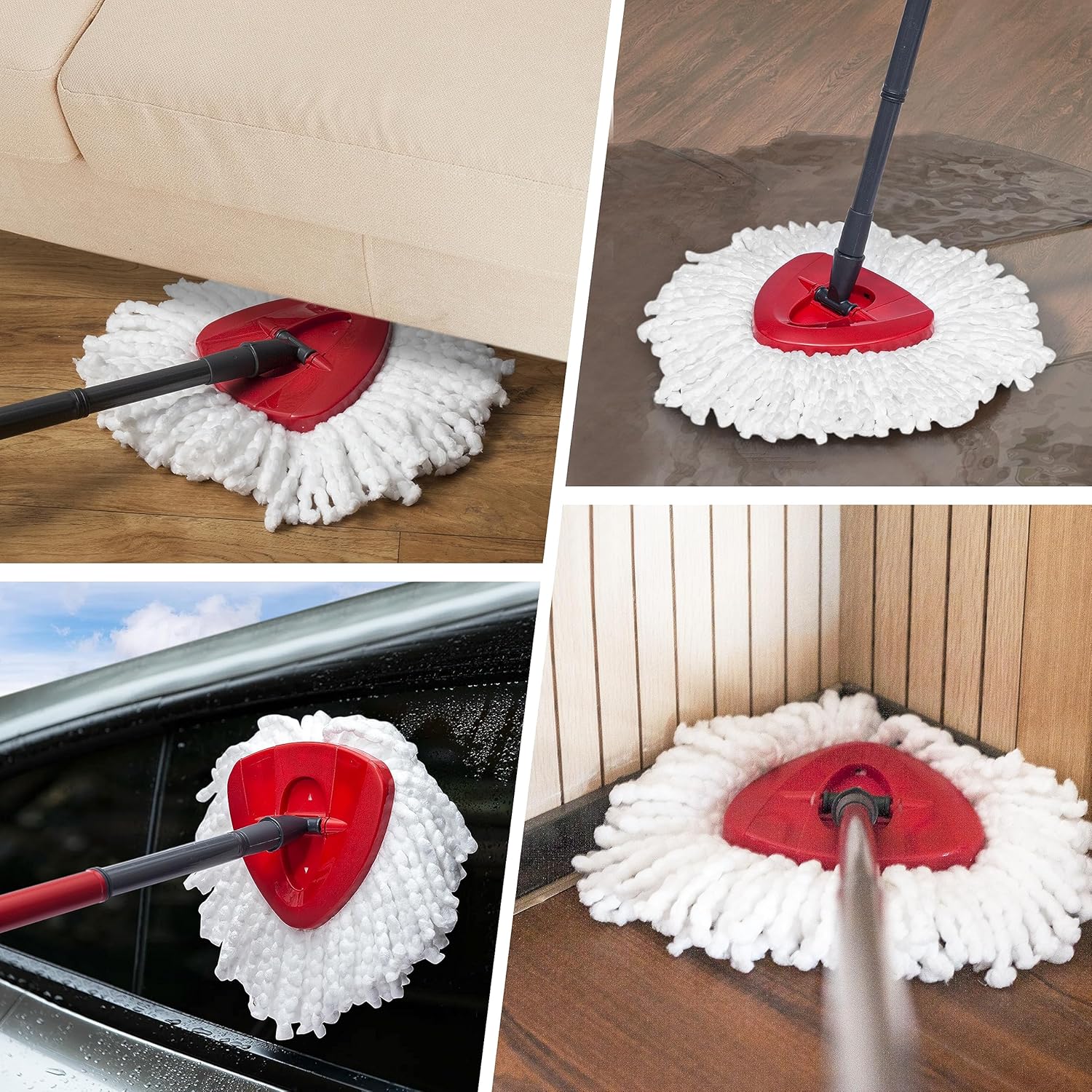 BRENSTEN Spin Mop Refill Heads 4-Pack