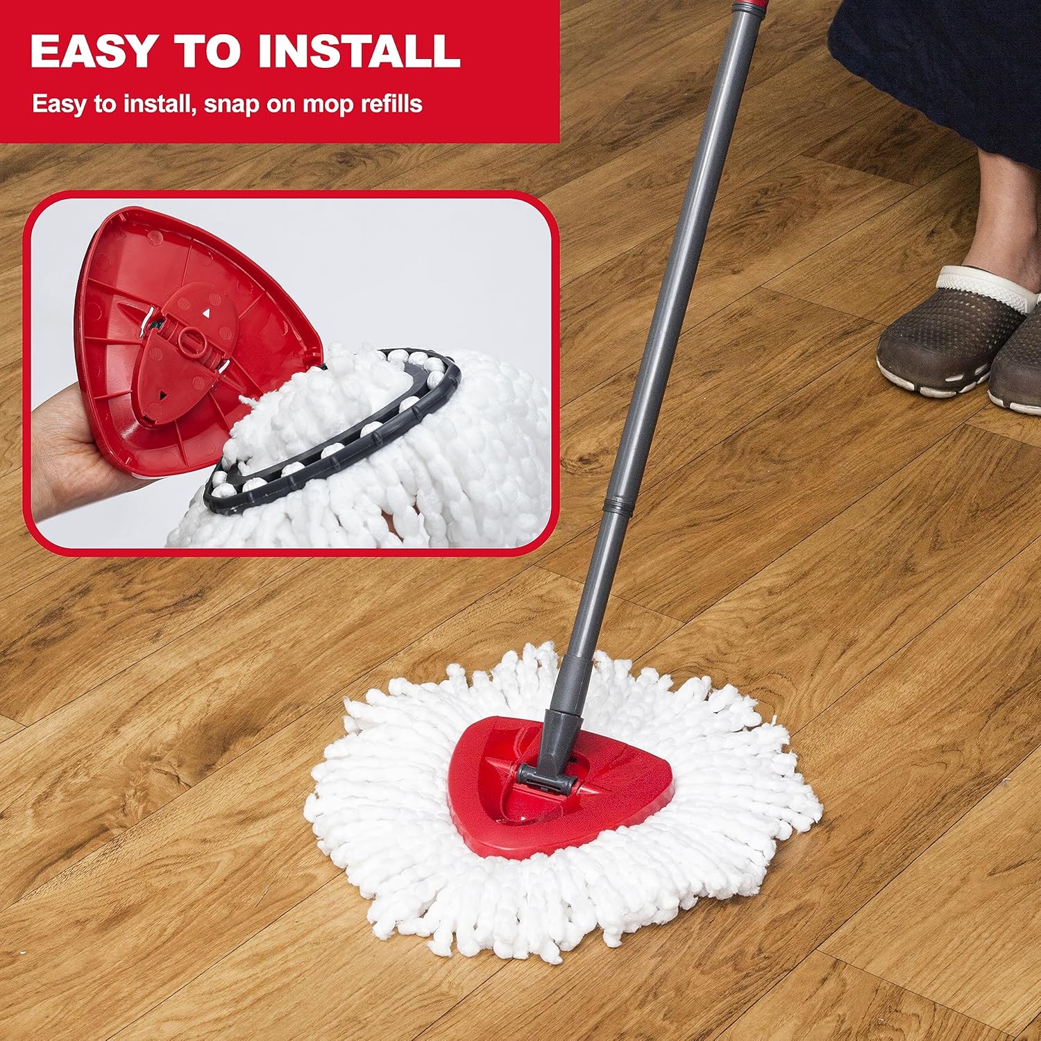 BRENSTEN Spin Mop Refill Heads 4-Pack